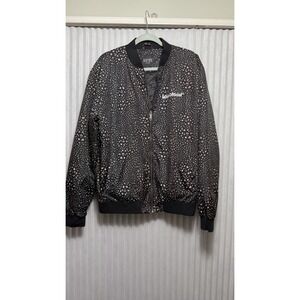 boohoo MAN Official Leopard Print Bomber Jacket Mens Size M Quilted Polyester